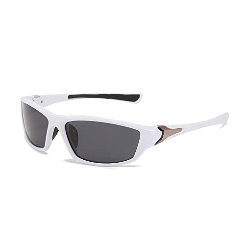 Legou Herren polarisierte Nachtsichtbrille Sportbrille Outdoor Reiten Sonnenbrille, Weiß C7 von Legou