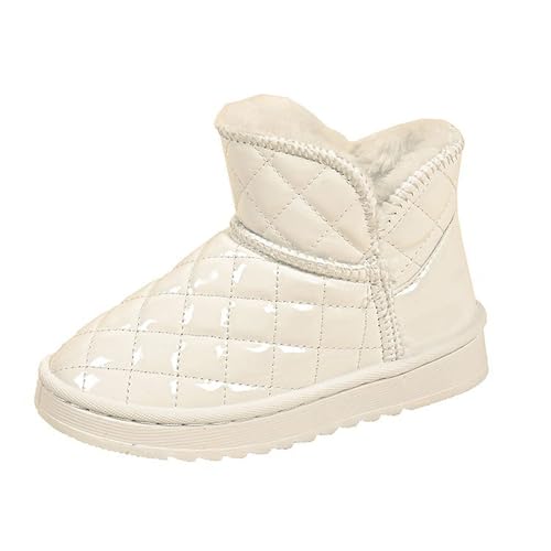 Legou Kinder Schneestiefel Herbst und Winter Gepolsterte Verdickte Stiefel Mädchen Baumwollschuhe, weiß, 27 EU von Legou