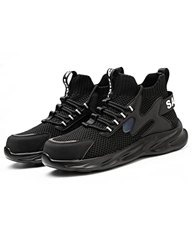 Legou Sicherheitsschuhe Herren Arbeitsschuhe Leicht Atmungsaktiv Damen Sportliche Stahlkappe Schuhe Anti-Strich Mikrofaser-Leder Schuhe Schwarz Größe 46 Legou Sicherheitsschuhe Herren Arbeitsschuhe Leicht Atmungsaktiv Damen Sportliche Stahlkappe Schuhe Anti-Strich Mikrofaser-Leder Schuhe Schwarz Größe 46 von Legou