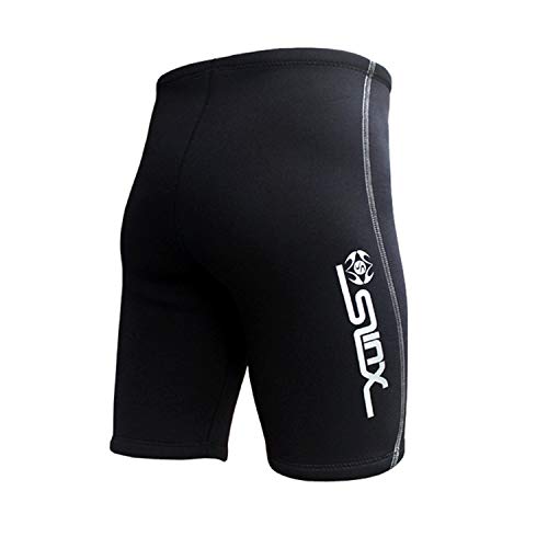 Legou Tauchhose, 2 mm dick, warme Rafting-Shorts, Bootfahren, Schwimmhose, Schwarz 2 mm, XXL von Legou