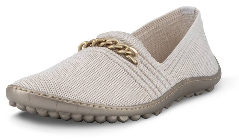 Leguano LADY FAMOUS Barfußschuh Flats, Ballerina, Bequemschuh mit goldfarbener Zierkette von Leguano