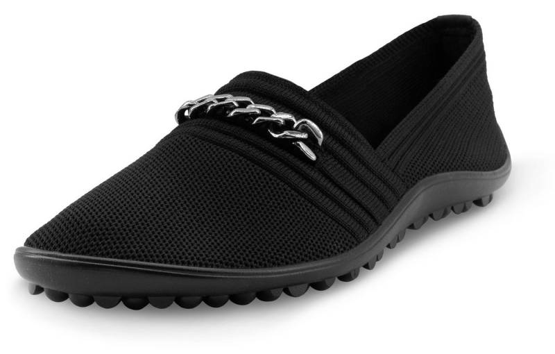 Leguano LADY FAMOUS Barfußschuh Flats, Ballerina, Bequemschuh mit goldfarbener Zierkette von Leguano