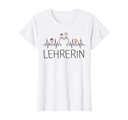 Lehrerin Grundschule Herzschlag EKG Herz Kinder Lehrerin T-Shirt Lehrerin Grundschule Herzschlag EKG Herz Kinder Lehrerin T-Shirt von Lehrer Lehrerin Grundschullehrerin Geschenk