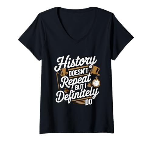 Damen Back to School History Teacher Life Funny Educator T-Shirt mit V-Ausschnitt Damen Back to School History Teacher Life Funny Educator T-Shirt mit V-Ausschnitt von Lehrer Outfit Männer & Frauen