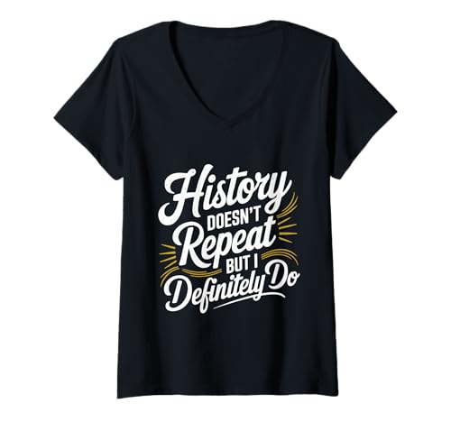 Damen Educator Back to School Lustiger Geschichtslehrer T-Shirt mit V-Ausschnitt Damen Educator Back to School Lustiger Geschichtslehrer T-Shirt mit V-Ausschnitt von Lehrer Outfit Männer & Frauen