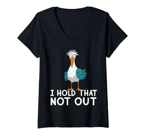 Damen Lustige Denglisch Spruch Schüler Seagull I hold That not Out T-Shirt mit V-Ausschnitt Damen Lustige Denglisch Spruch Schüler Seagull I hold That not Out T-Shirt mit V-Ausschnitt von Lehrer Seagull Möwe I hold that not out