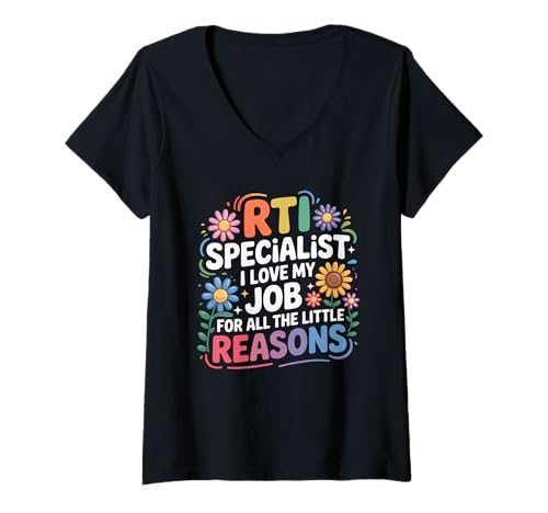 Damen Klassenzimmerausstattung Lehrergeschenke Sonderpädagogik RTI T-Shirt mit V-Ausschnitt Damen Klassenzimmerausstattung Lehrergeschenke Sonderpädagogik RTI T-Shirt mit V-Ausschnitt von Lehrerbedarf Must Haves