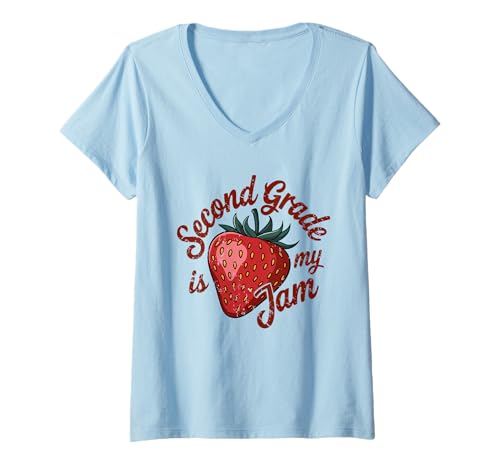 Damen Lehrerin Tshirt Frauen Schule Lehramt Geschenk Lehrer T-Shirt mit V-Ausschnitt von Lehrerin Tshirt Frauen Schule Lehramt Lehrer