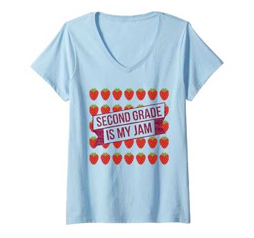 Damen Lehrerin Tshirt Frauen Schule Lehramt Geschenk Lehrer T-Shirt mit V-Ausschnitt von Lehrerin Tshirt Frauen Schule Lehramt Lehrer