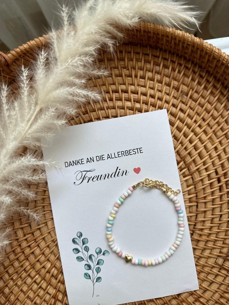 Perlenarmband | Geschenk Freundschaft von LehrerinMitHerz