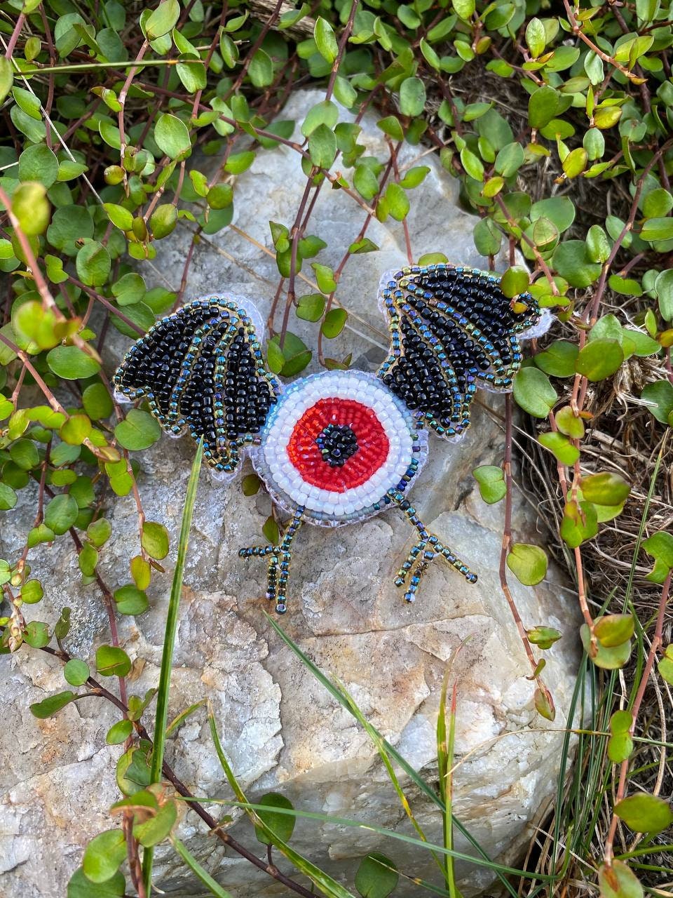 Fledermaus Brosche | Perlenstickerei, Handgemachter Schmuck, Pin, Geschenk Für Fantasy Fans von LeiSolar