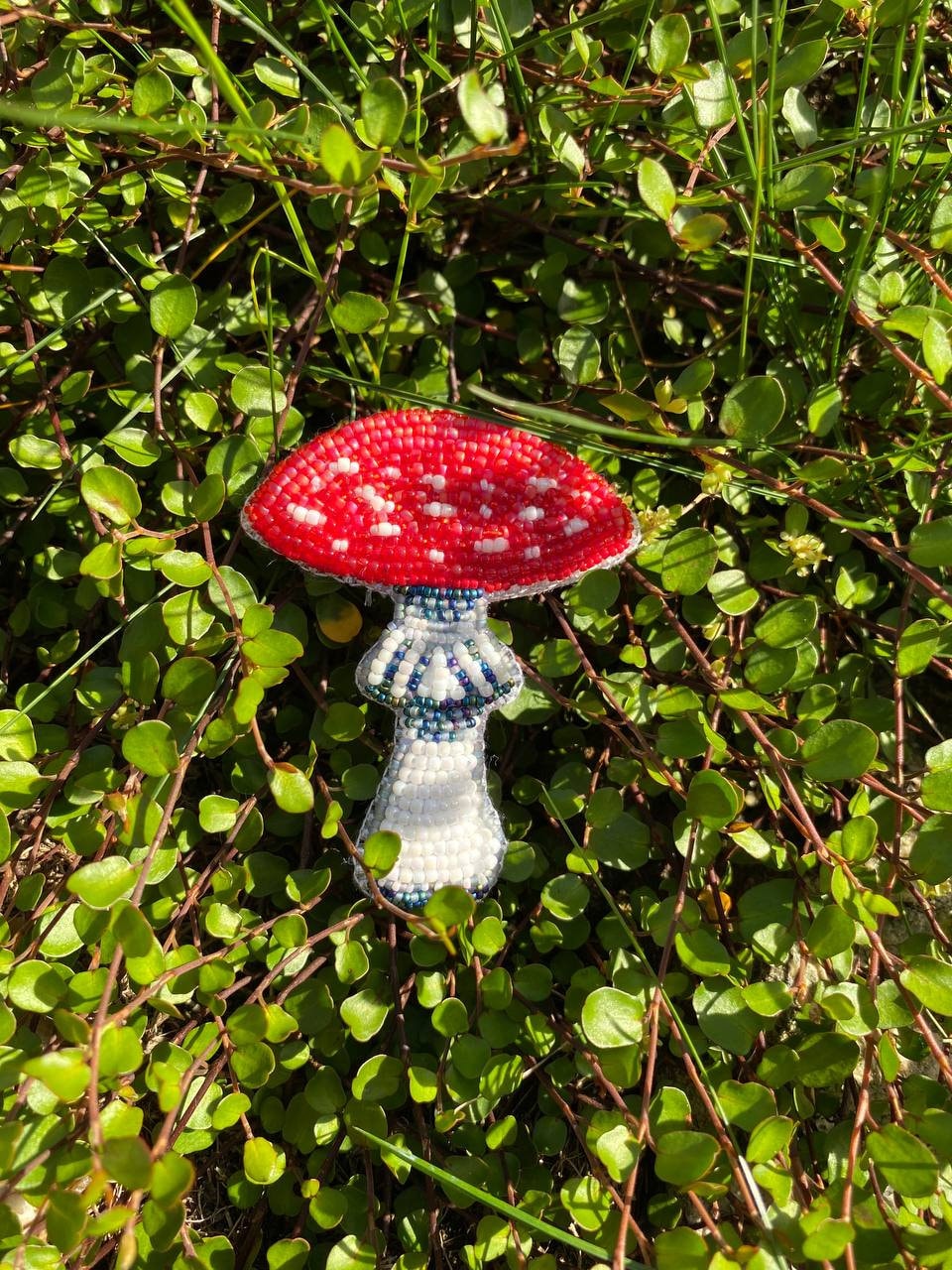 Fliegenpilz Perlenbrosche | Perlenstickerei, Handgemachter Schmuck, Pin, Geschenk Für Pilzliebhaber von LeiSolar