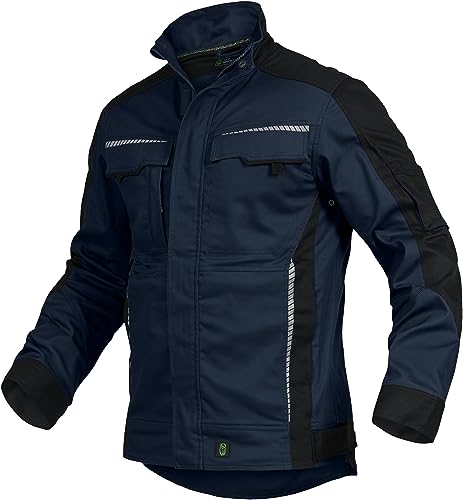 Flex-Line Herren Arbeitsjacke Bundjacke (L, Marine/Schwarz) von Leib Wächter