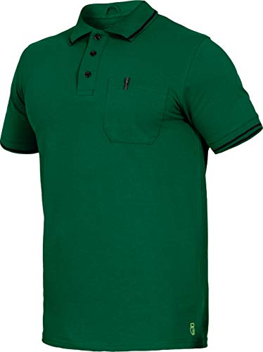 Flex-Line Polo-Shirt Arbeitspolo mit Brusttasche (3XL, Grün) von Leib Wächter