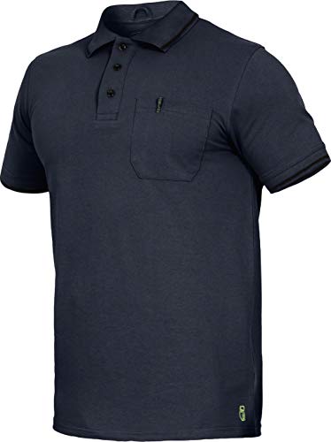 Flex-Line Polo-Shirt Arbeitspolo mit Brusttasche (4XL, Marine) von Leib Wächter