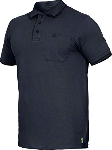Flex-Line Polo-Shirt Arbeitspolo mit Brusttasche (XL, Marine) von Leib Wächter