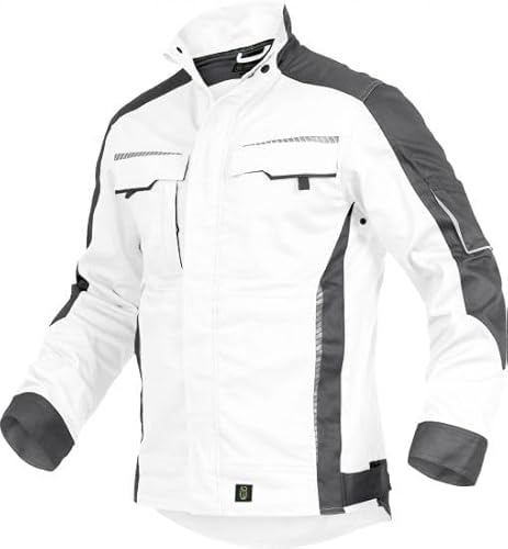 Leib Wächter Flex-Line Herren Arbeitsjacke Bundjacke (M, Weiß/Grau) von Leib Wächter