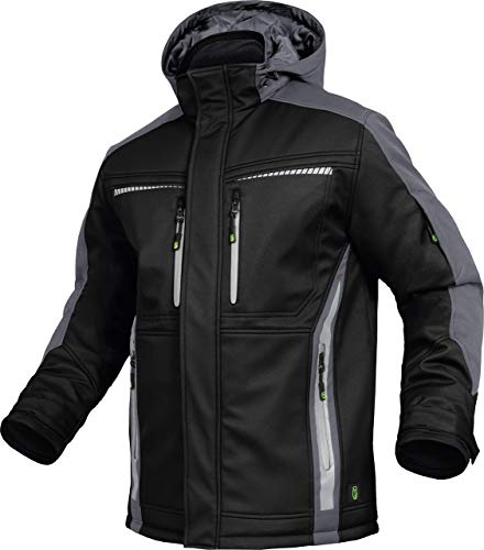 Leib Wächter Flex-Line Winter Softshelljacke (schwarz/grau, 4XL) von Leib Wächter