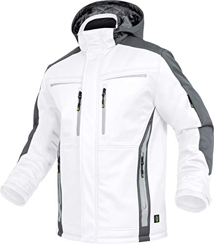 Leib Wächter Flex-Line Winter Softshelljacke (weiß/grau, 4XL) von Leib Wächter