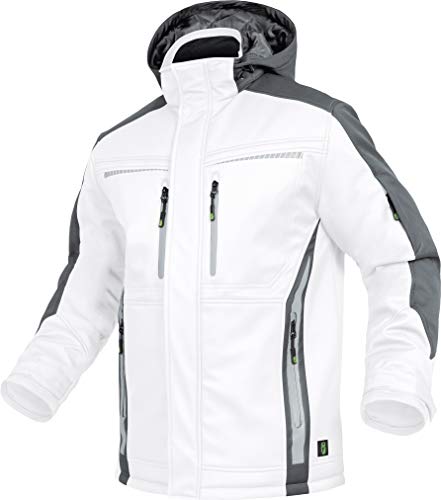Leib Wächter Flex-Line Winter Softshelljacke (weiß/grau, M) von Leibwächter