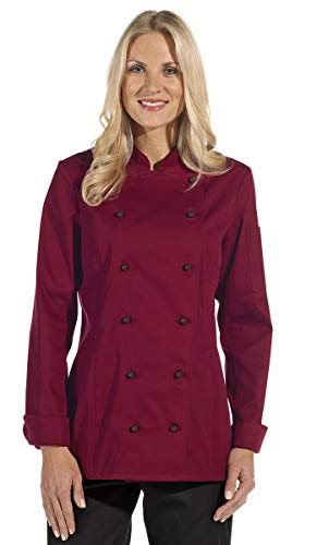 Damen-Kochjacke 2518 kochfest Größe: 40 Farbe: bordeaux von Leiber