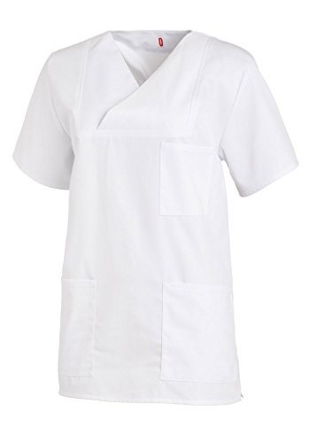 Leiber® Damen- / Herren-Schlupfjacke 08/769 für Medizin und Pflege, OP-Kleidung (I, Weiß) von Leiber