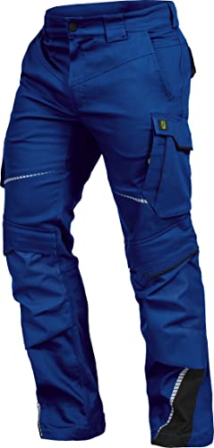 Leibwächter Flex-line Arbeitshose Herren – Kornblau/schwarz – Gr. 62 – Bequeme Workwear mit Elastan (Spandex) – 60°C waschbar & trocknergeeignet – erhöhte Reißfestigkeit – für verschiedenste Berufe von Leibwächter