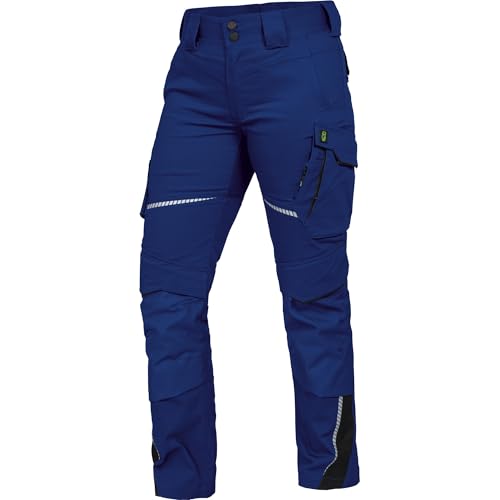Leibwächter Arbeitshose Damen Flex-Line Kornblau, Gr. 46 – Robuste Workwear mit Stretch – Sicherheitshose für Frauen – strapazierfähige Berufsbekleidung für Handwerk von Leibwächter