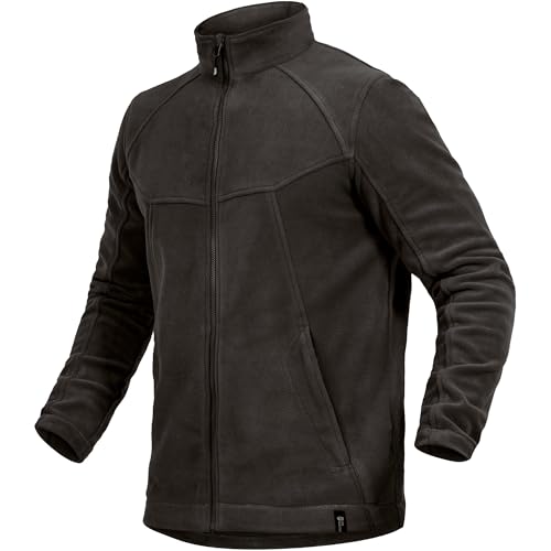 Leibwächter Casual Line Fleece Jacke Herren & Damen, anthrazit Gr. L, Outdoor Fleecejacke warm mit Stehkragen, Arbeitsjacke mit Reißverschluss, Funktionsjacke mit verlängertem Rücken von Leibwächter