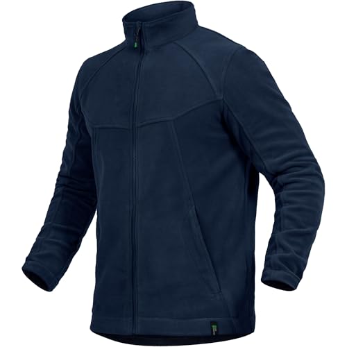Leibwächter Casual Line Fleece Jacke Herren & Damen, marine Gr. 5XL, Outdoor Fleecejacke warm mit Stehkragen, Arbeitsjacke mit Reißverschluss, Funktionsjacke mit verlängertem Rücken von Leibwächter