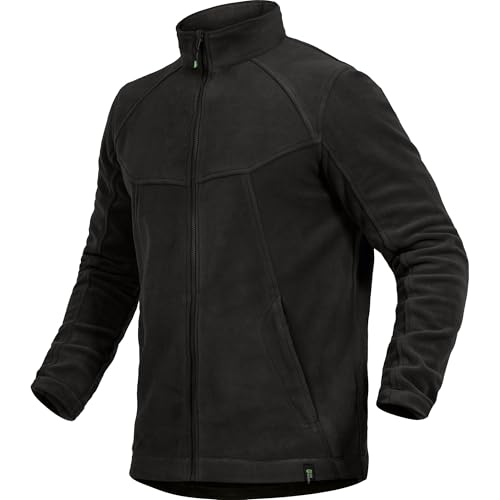 Leibwächter Casual Line Fleece Jacke Herren & Damen, schwarz Gr. XL, Outdoor Fleecejacke warm mit Stehkragen, Arbeitsjacke mit Reißverschluss, Funktionsjacke mit verlängertem Rücken von Leibwächter