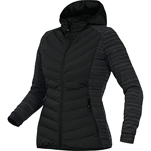 Leibwächter Damen Hybridjacke Winterjacke Übergangsjacke Jacke Casual Line mit Kapuze (36, schwarz) von Leibwächter