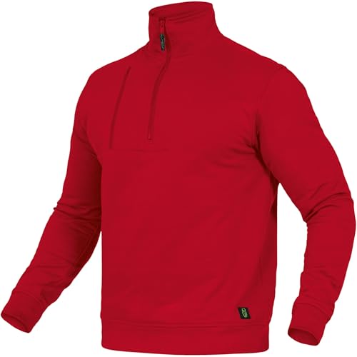 Leibwächter Flex-Line Arbeits Troyer Herren Arbeitspullover mit Reißverschluss – Rot – Gr. XL – Half Zip Pullover mit Stehkragen – Baumwolle/Polyester 290g/m² Leibwächter Flex-Line Arbeits Troyer Herren Arbeitspullover mit Reißverschluss – Rot – Gr. XL – Half Zip Pullover mit Stehkragen – Baumwolle/Polyester 290g/m² von Leibwächter