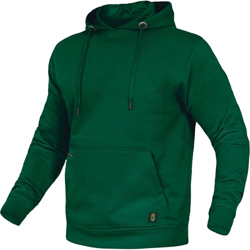Leibwächter Flex-Line Kapuzenpullover Herren – Grün – XL – 310 g/m² Hoodie mit Kängurutasche – Antibakteriell & Antipilling – Unisex Sweatshirt von Leibwächter