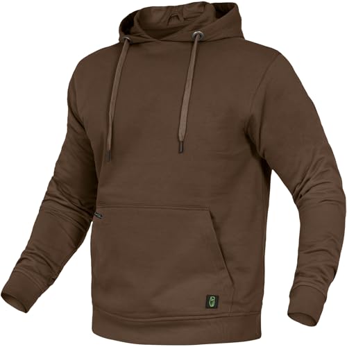 Leibwächter Flex-Line Kapuzenpullover Herren – Haselnuss – XL – 310 g/m² Hoodie mit Kängurutasche – Antibakteriell & Antipilling – Unisex Sweatshirt von Leibwächter