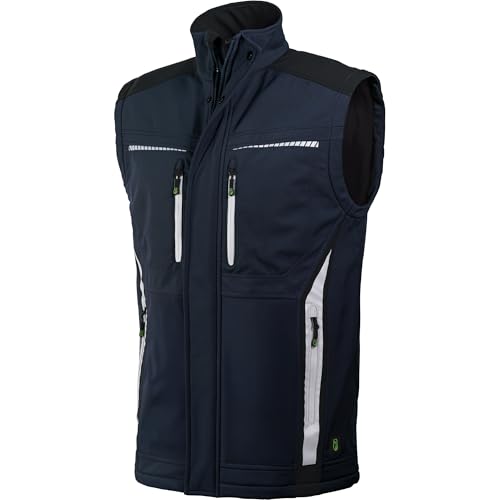 Leibwächter Flex-Line Softshell Bodywarmer Arbeitsweste Herren marine-schwarz Gr. XL, Funktionsweste für Handwerk & Industrie, Weste mit wärmender Isolierung, wetterfeste Arbeitsbekleidung von Leibwächter