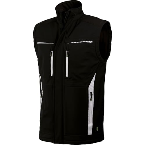 Leibwächter Flex-Line Softshell Bodywarmer Arbeitsweste Herren schwarz Gr. L, Funktionsweste für Handwerk & Industrie, Weste mit wärmender Isolierung, wetterfeste Arbeitsbekleidung von Leibwächter