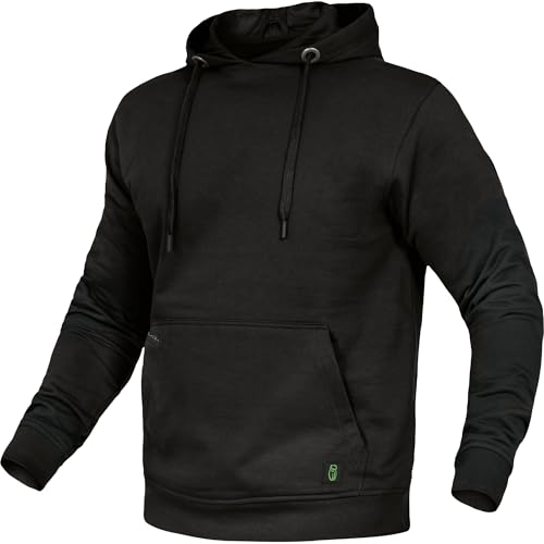 Leibwächter Flex-Line Kapuzenpullover Herren – Schwarz – XXL – 310 g/m² Hoodie mit Kängurutasche – Antibakteriell & Antipilling – Unisex Sweatshirt von Leibwächter