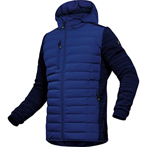Leibwächter Hybridjacke Herren mit Kapuze – Kornblau – XL – Moderne & Wärmende Jacke – Allwetter Hybrid Steppjacke Übergangsjacke – Strapazierfähige Reißverschluss Taschen von Leibwächter