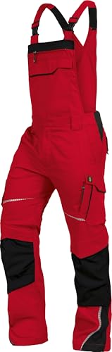 Leibwächter Latzhose Flex-Line FLEXL20 - Rot/Schwarz - Männer - Overalls - Hose - Größe 56/57 (W36) - Arbeitskleidung von Leibwächter