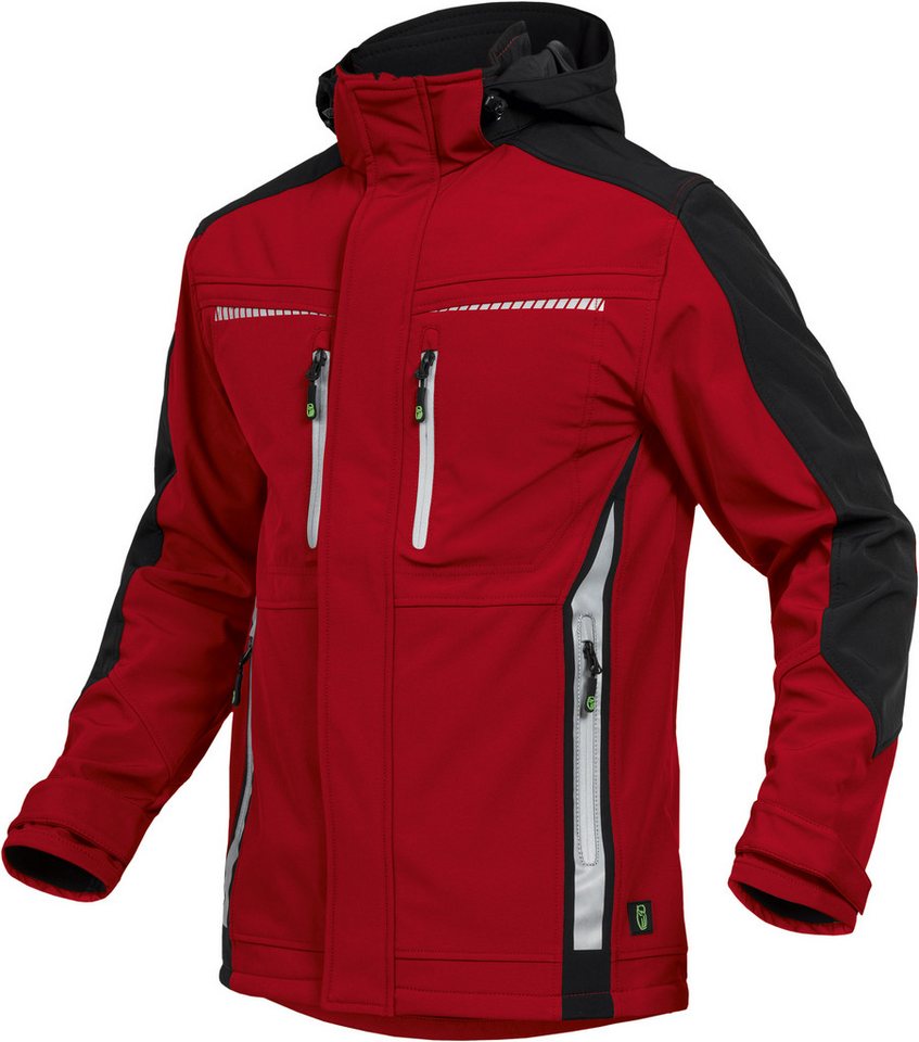 Leibwächter Softshelljacke Flex-Line Herren Übergangsjacke Arbeitsjacke Regenjacke robustes 3-Lagenlaminat-Softshell, Reflektoren für gute Sichtbarkeit von Leibwächter