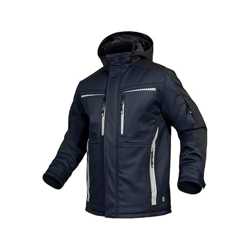 Leibwächter Softshelljacke Herren – Marine – Gr. L – atmungsaktive Jacke – Flex-Line Outdoor Jacke für Herbst & Frühling – Wasserabweisend & Winddicht – Funktionsjacke für Herren von Leibwächter