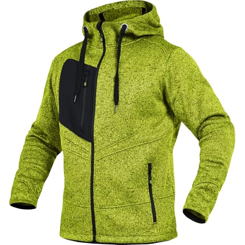 Leibwächter Unisex Strickjacke Casual-Line – Kiwi – Gr. M – Zip Hoodie mit Kapuze und 7 Taschen – Strickjacke für Damen & Herren – Cardigan mit Reißverschluss von Leibwächter