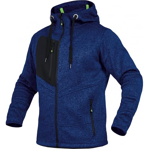 Leibwächter Unisex Strickjacke Casual-Line – Kornblau – Gr. XXL – Zip Hoodie mit Kapuze und 7 Taschen – Strickjacke für Damen & Herren – Cardigan mit Reißverschluss von Leibwächter