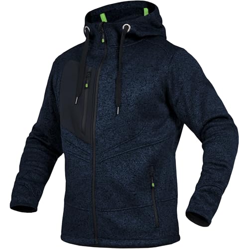 Leibwächter Unisex Strickjacke Casual-Line – Marine – Gr. 5XL – Zip Hoodie mit Kapuze und 7 Taschen – Strickjacke für Damen & Herren – Cardigan mit Reißverschluss von Leibwächter