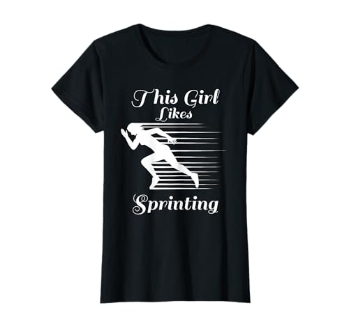 Mädchen mag Sprinten Leichtathletik Kurzstreckenlauf T-Shirt Mädchen mag Sprinten Leichtathletik Kurzstreckenlauf T-Shirt von Leichtathletik Leichtathletik Laufen Sprinten