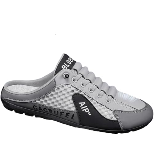 Leichtrit RüCkenfreie Turnschuhe Sommer,RüCkenfreie Slip-On-Sneaker,Rückenfreie Turnschuhe,Herren-Sneaker ohne Fersenriemen,Atmungsaktive Weiche Loafers,rutschfest,Für Geeignet Drinnen DraußEn von Leichtrit