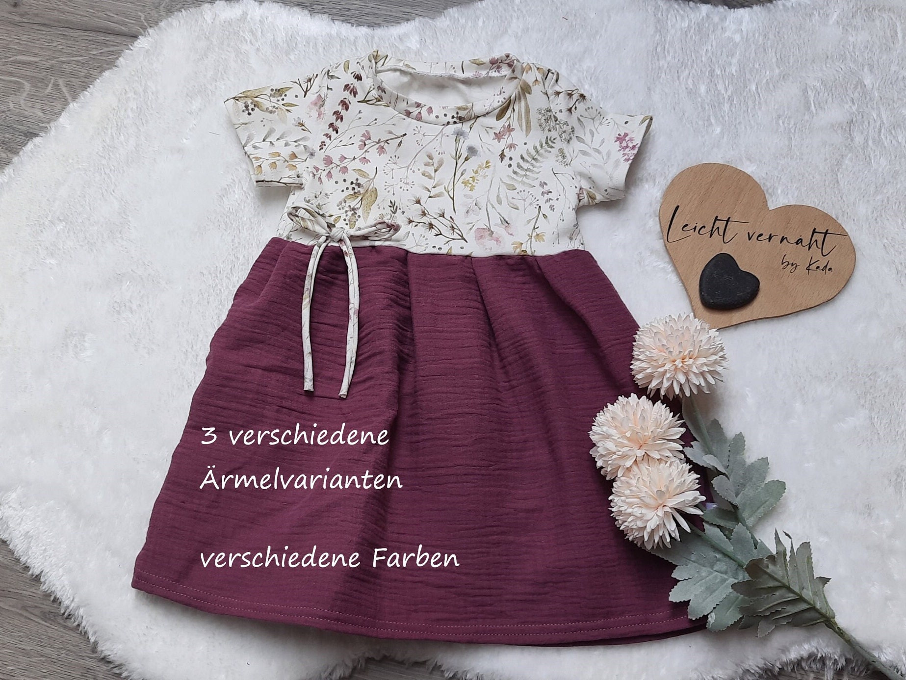 Musselin Jersey Kleid Baby/Kind Babykleid Kleidchen Trägerkleidchen Tunika in 3 Armlängen Erhältlich Musselin Jersey Kleid Baby/Kind Babykleid Kleidchen Trägerkleidchen Tunika in 3 Armlängen Erhältlich von Leichtvernaeht