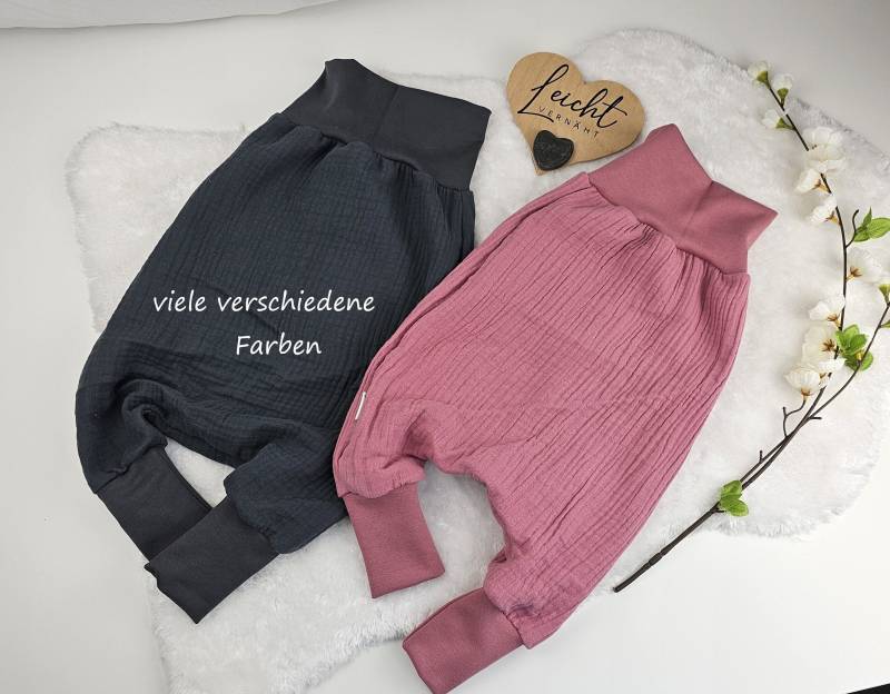 Musselin Sommer Schlafsack/strampelsack Pumpsack- Pucksack - Mit Fuß Waschbar Verschiedene Größen Viele Farben von Leichtvernaeht