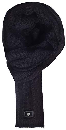 Leif Nelson Damen Herren Schal und Strickmütze Mütze für Winter Tracht Strick Wintermütze Winterschal Slouch Beanie Longbeanie Freizeitmütze Schwarz- von Leif Nelson